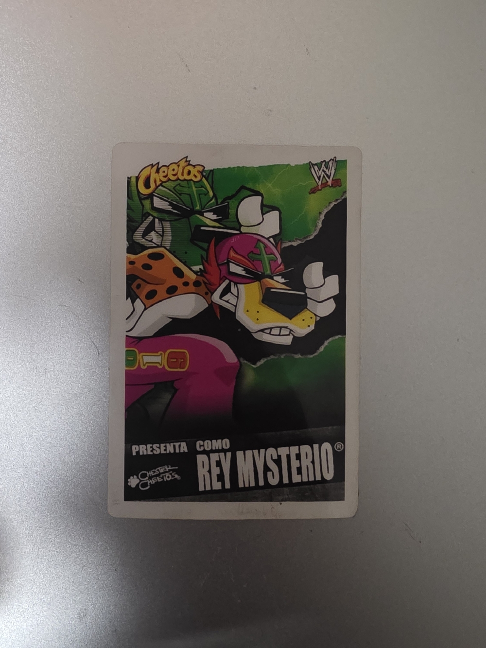 Sabritas Cheetos WWE Rey Mysterio plastic card